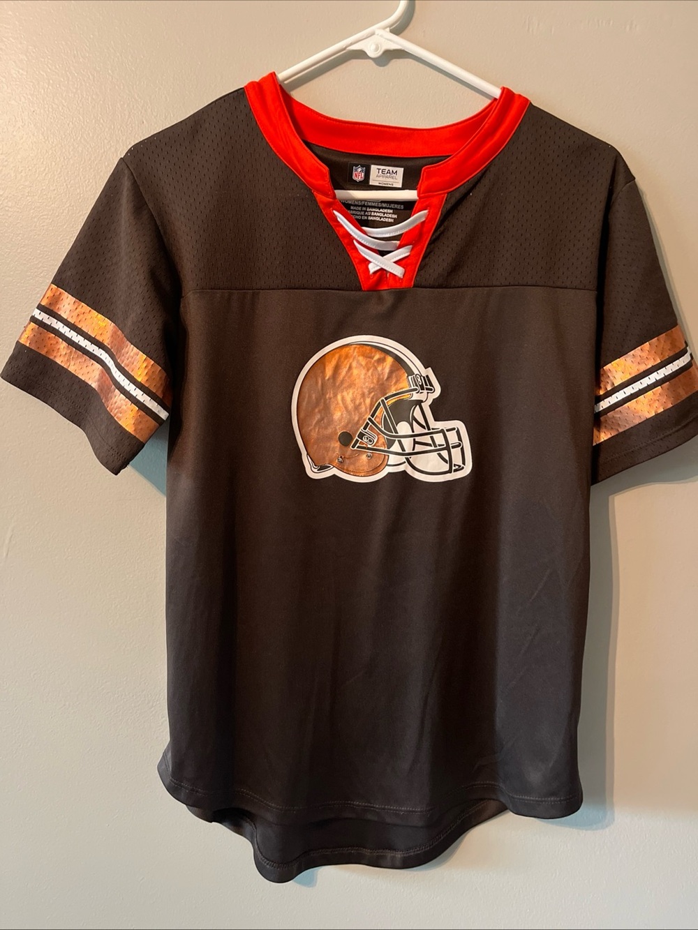 Women’s Nfl Team Apparel Cleveland Browns Short Sleeve Shirt Small